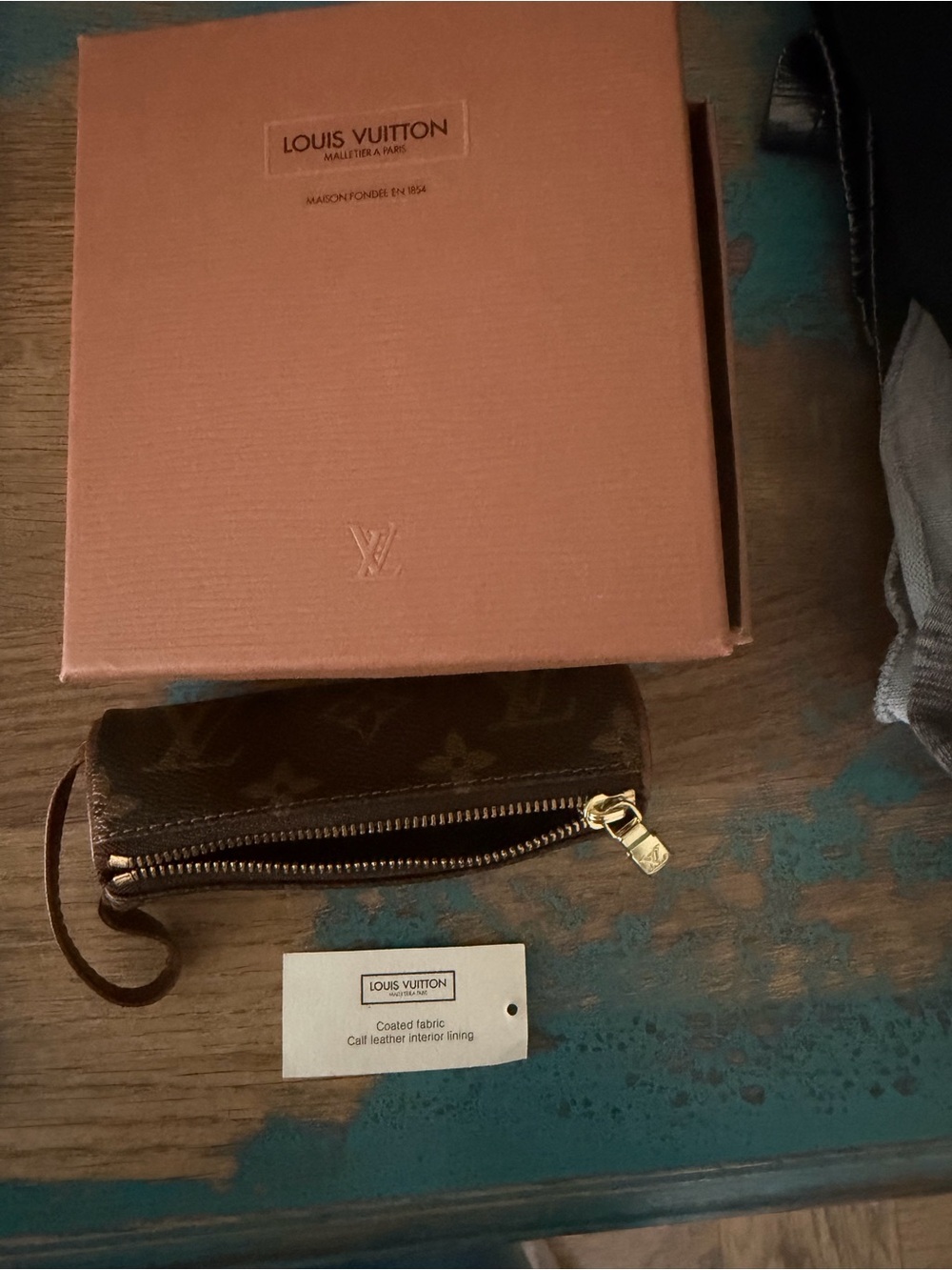 Louis Vuitton Monogram Zip Pouch in Brown and Gold - Picture 2 of 5